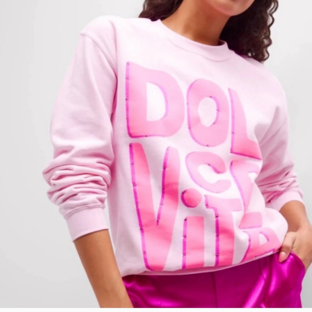 Alla berman Dolce Vita pink pullover sweater